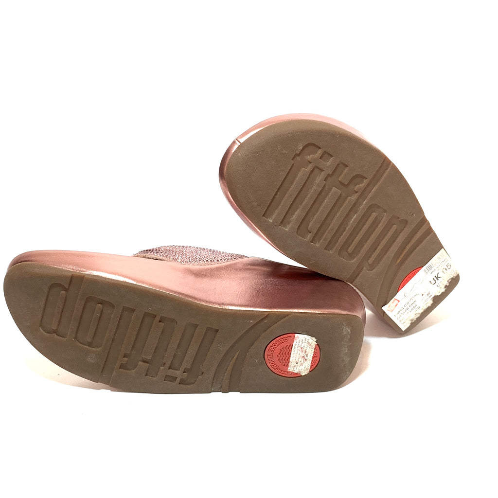 Fitflop Twiss Crystal Oyster Pink Sandals | Gently Used |