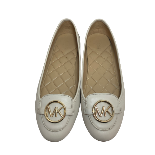 Michael Kors White Leather Loafers | Pre Loved |