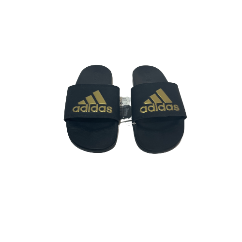 Adidas Black & Gold Adilette Slides | Brand New |
