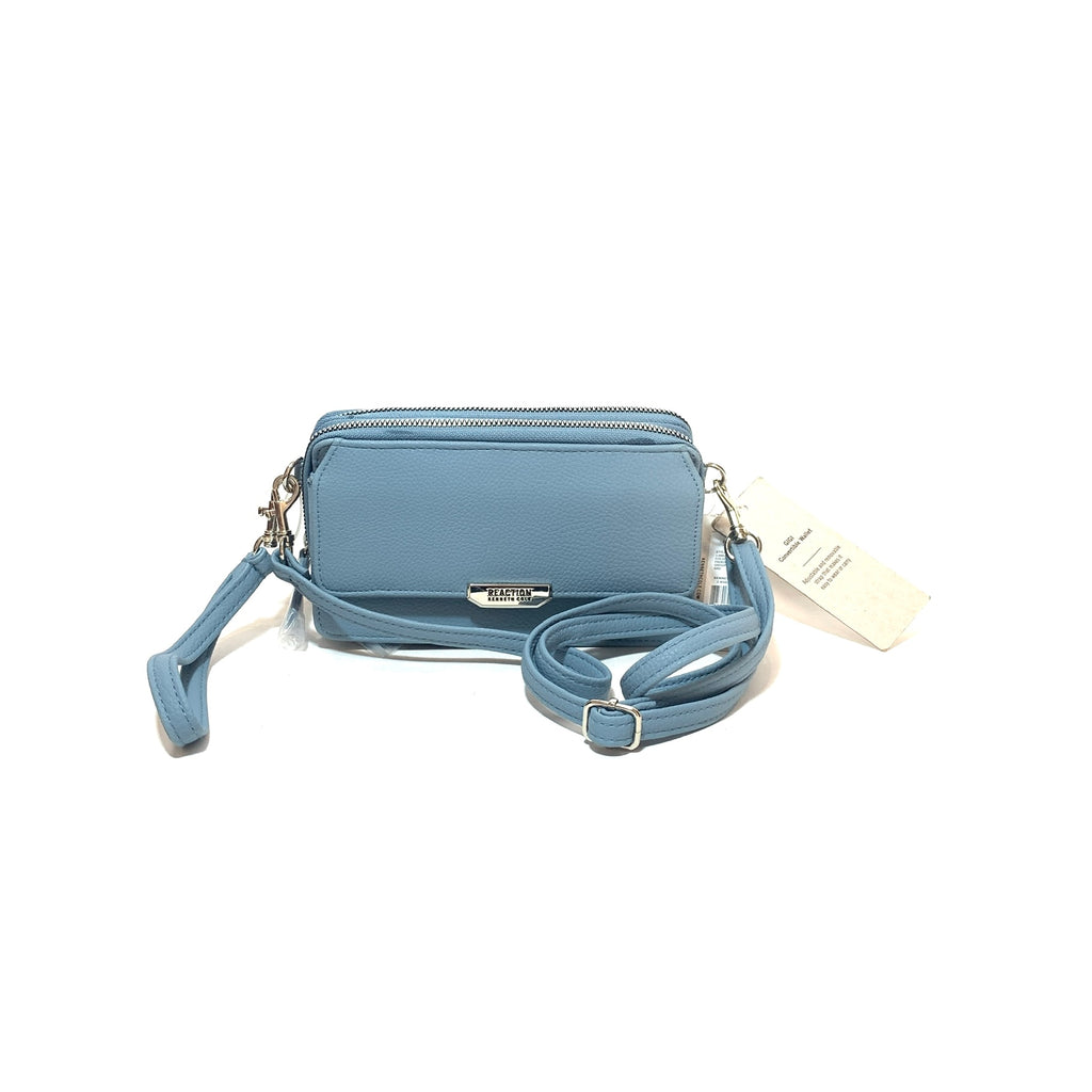 Kenneth Cole Reaction Blue Convertible Wallet Cross Body Bag | Brand New |