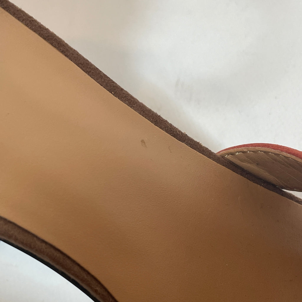 Nine West Orange & Tan 'FRENCHYO' Heels | Gently Used |