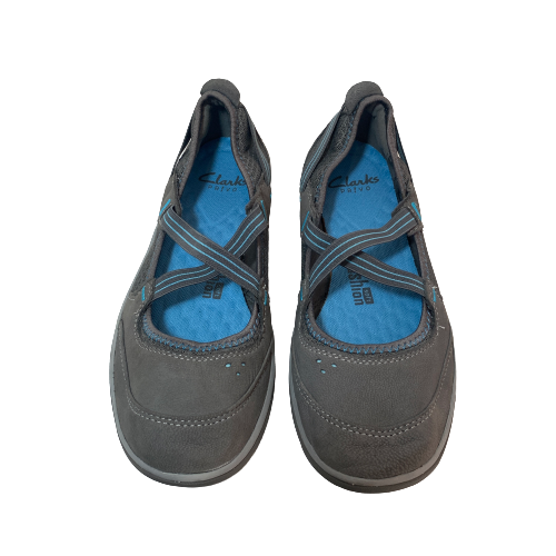 Clark's Grey Aria Mary Jane Walking Shoes | Brand New |