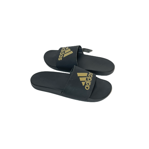Adidas Black & Gold Adilette Slides | Brand New |