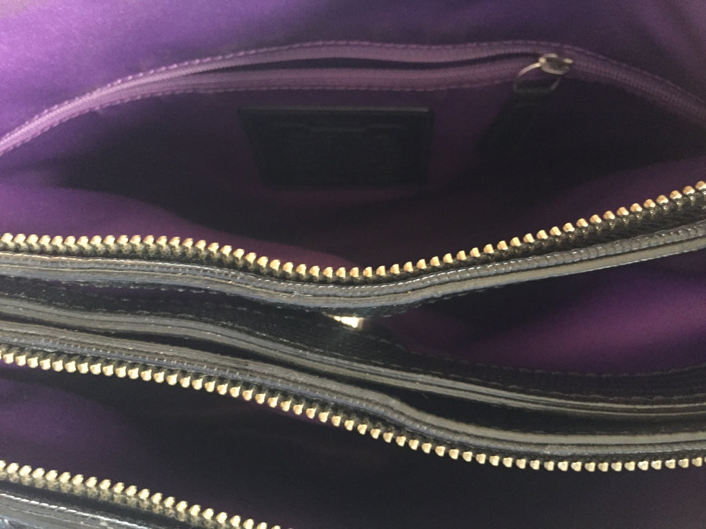 Coach Black & Grey Monogrammed Shoulder Bag | Gently Used | - Secret Stash