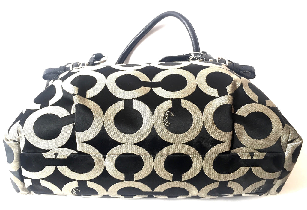 Coach Black & Grey Monogrammed Shoulder Bag | Gently Used | - Secret Stash