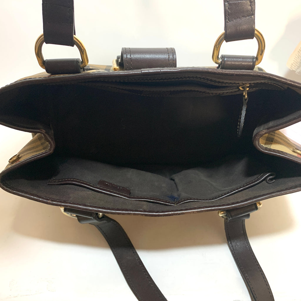 Burberry Haymarket Check Coated Canvas 'EDEN' Shoulder Bag | Pre Loved |