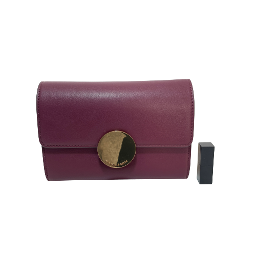 Charles & Keith Burgundy Cross-body Bag | Like New |