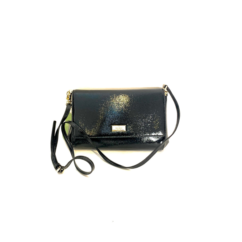 Kate Spade Black Bixby Place Patent Leather Cross Body Bag | Brand New |