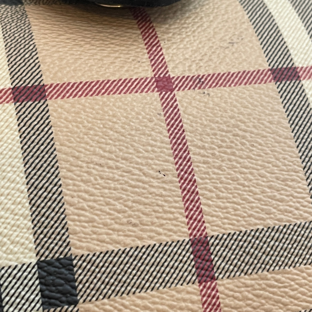 Burberry Haymarket Check & Brown Leather Shoulder Bag | Gently Used |