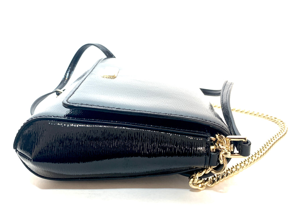 Kate Spade Black Bixby Place Patent Leather Cross Body Bag | Brand New |