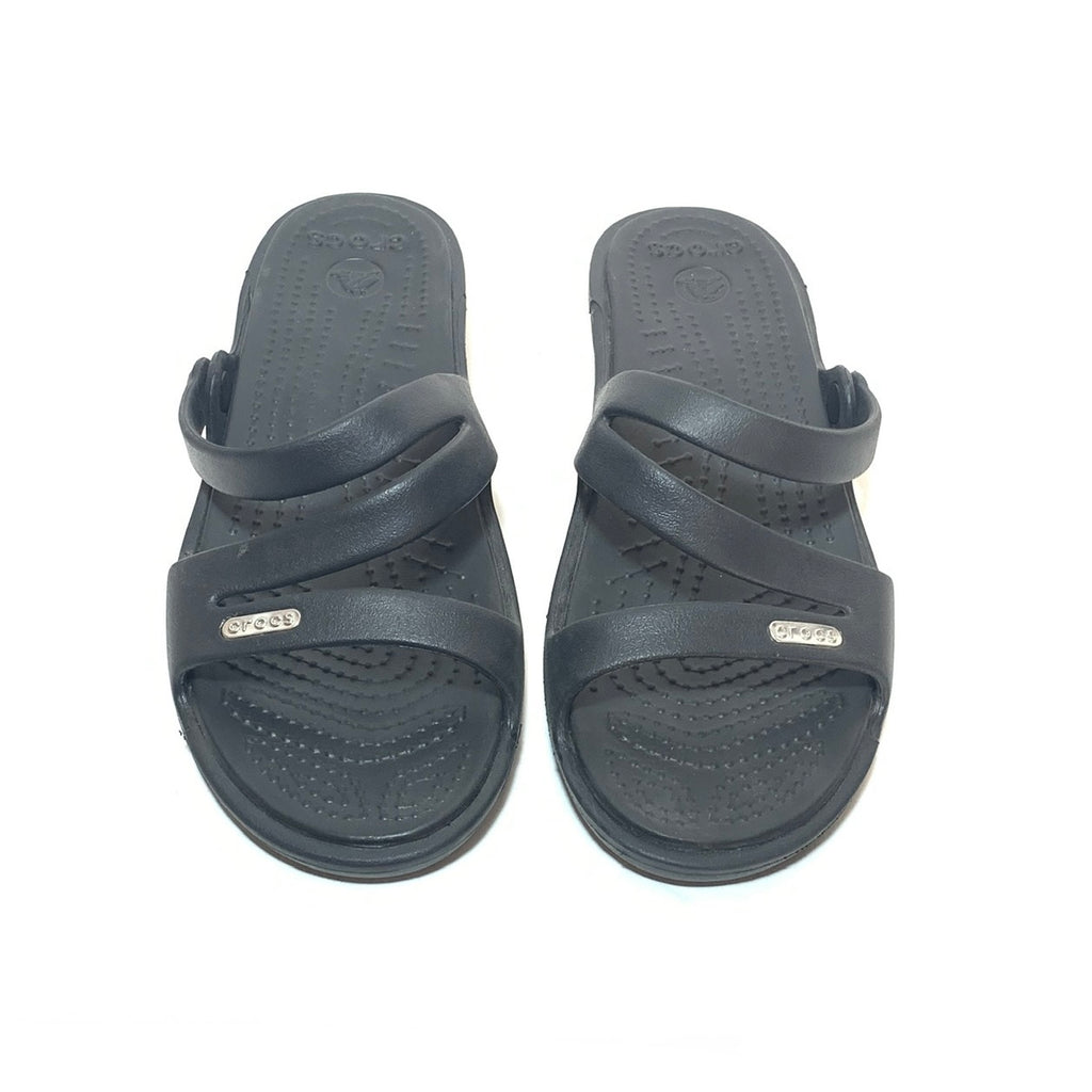 Crocs 'Patricia' Black Strappy Sandals | Gently Used |