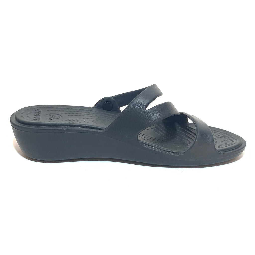 Crocs 'Patricia' Black Strappy Sandals | Gently Used |