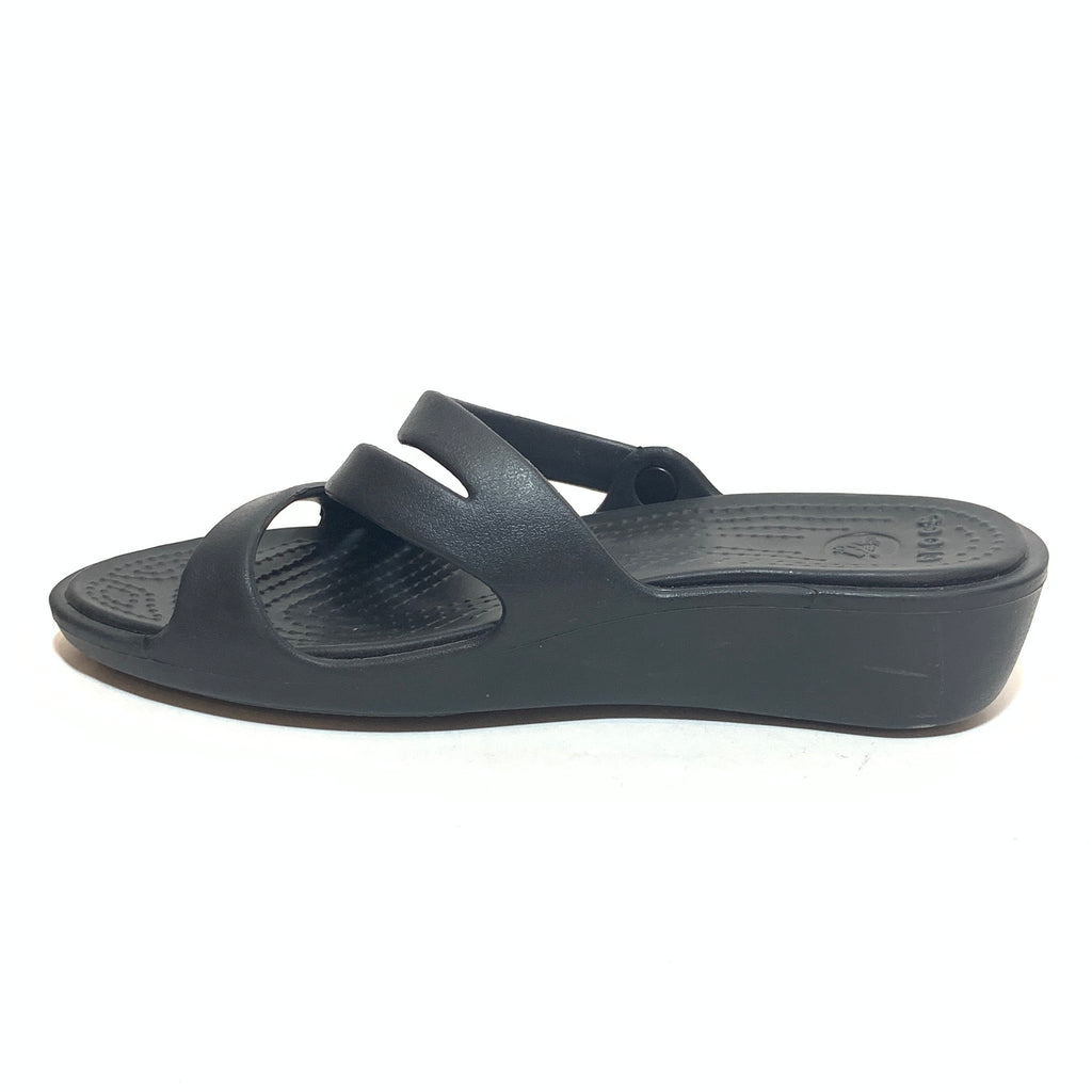 Crocs 'Patricia' Black Strappy Sandals | Gently Used |