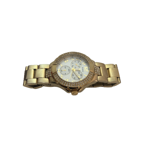 Guess Gold Metal Chronograph with Crystals Watch | Pre Loved |
