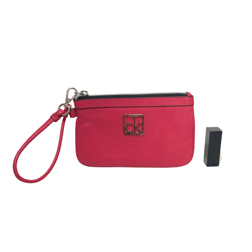 Calvin Klein Pink Leather Wristlet | Gently Used |