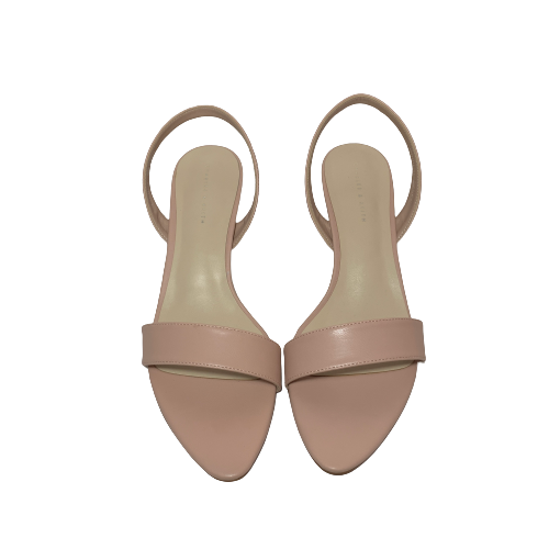 Charles & Keith Nude Pink Kitten Heel Sandals | Gently Used |