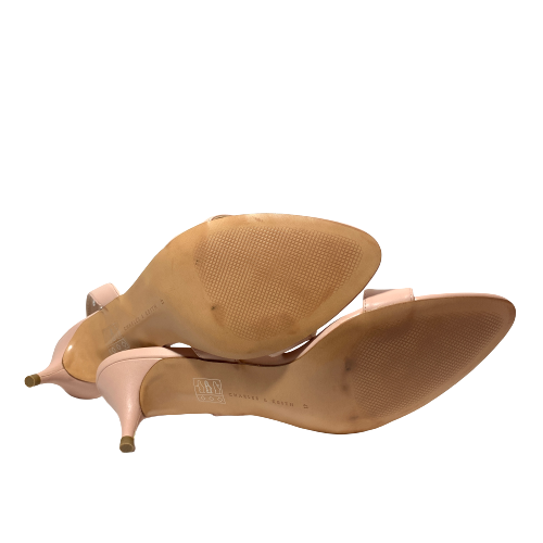 Charles & Keith Nude Pink Kitten Heel Sandals | Gently Used |