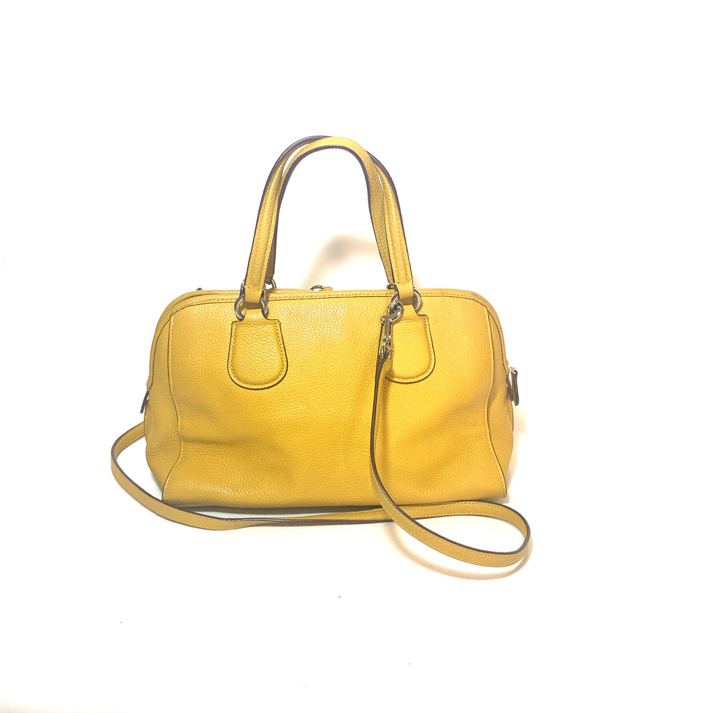 Coach Yellow Pebbled Leather Satchel | Pre Loved |