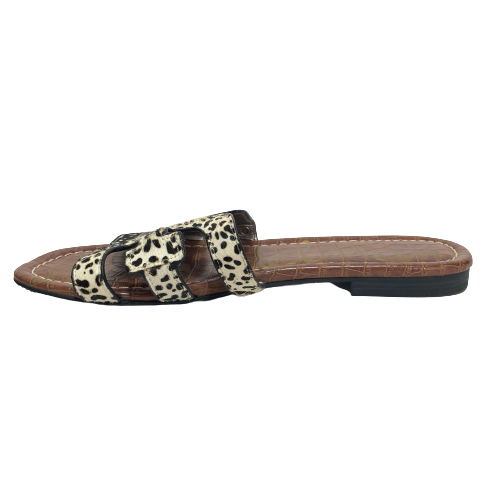Sam Edelman Black & White Calf-hair 'Bay' Sandals | Like New |