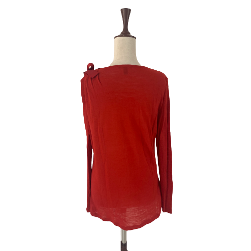 Mango Red Bow Long-sleeved Tee | Gently Used |