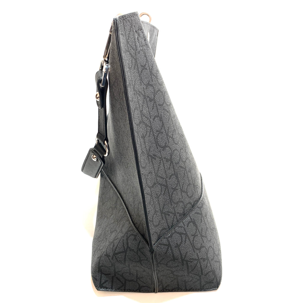 Calvin Klein Black Monogram Convertible Shoulder Bag | Brand New |