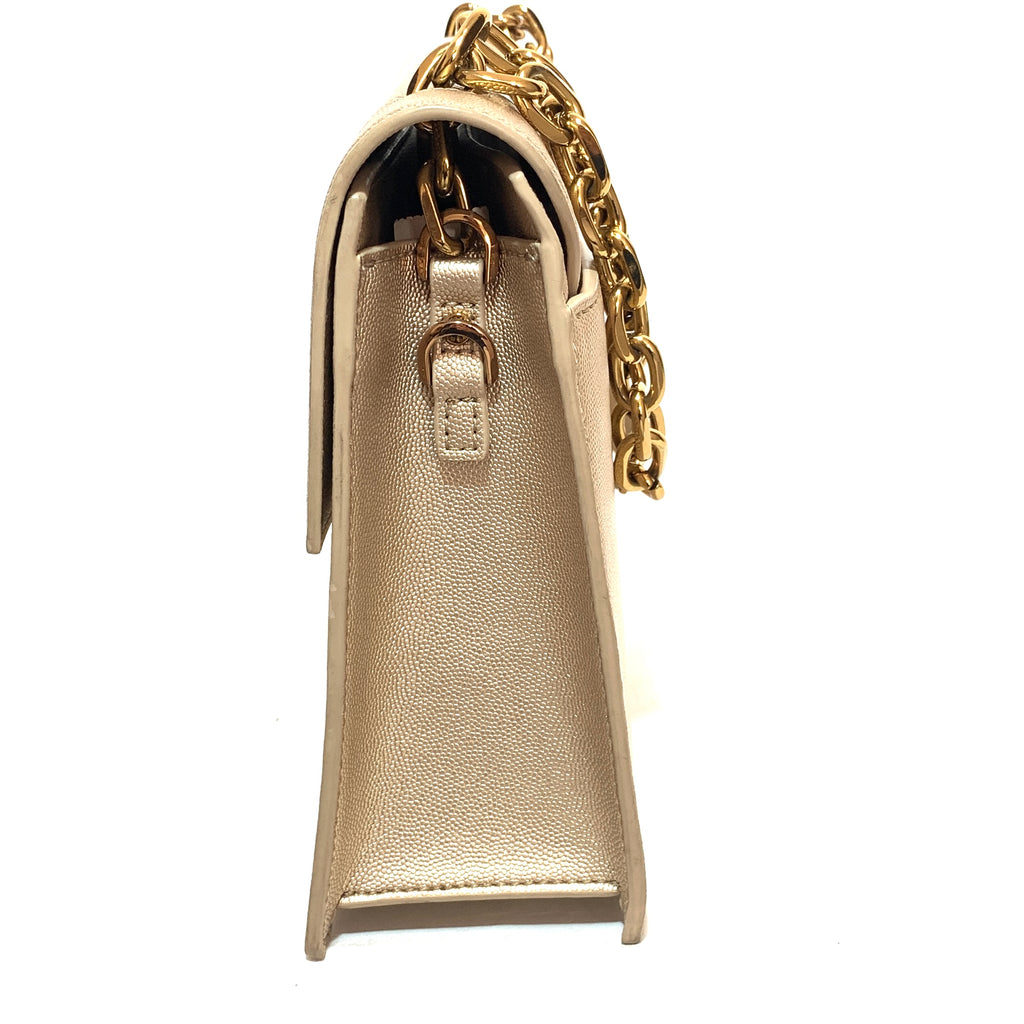 Charles & Keith Gold Shoulder Bag | Pre Loved |