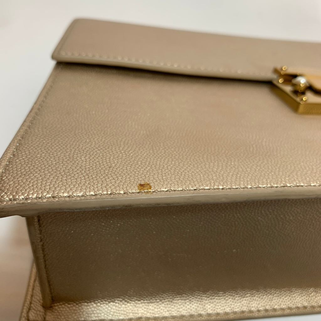 Charles & Keith Gold Shoulder Bag | Pre Loved |