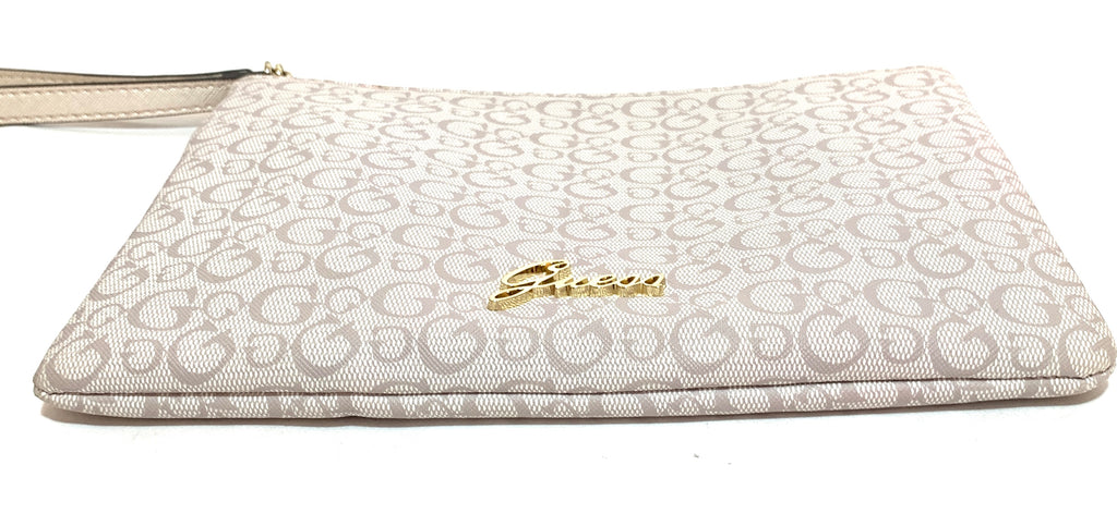 Guess Cream Monogram Convertible Cross Body Bag | Pre Loved |
