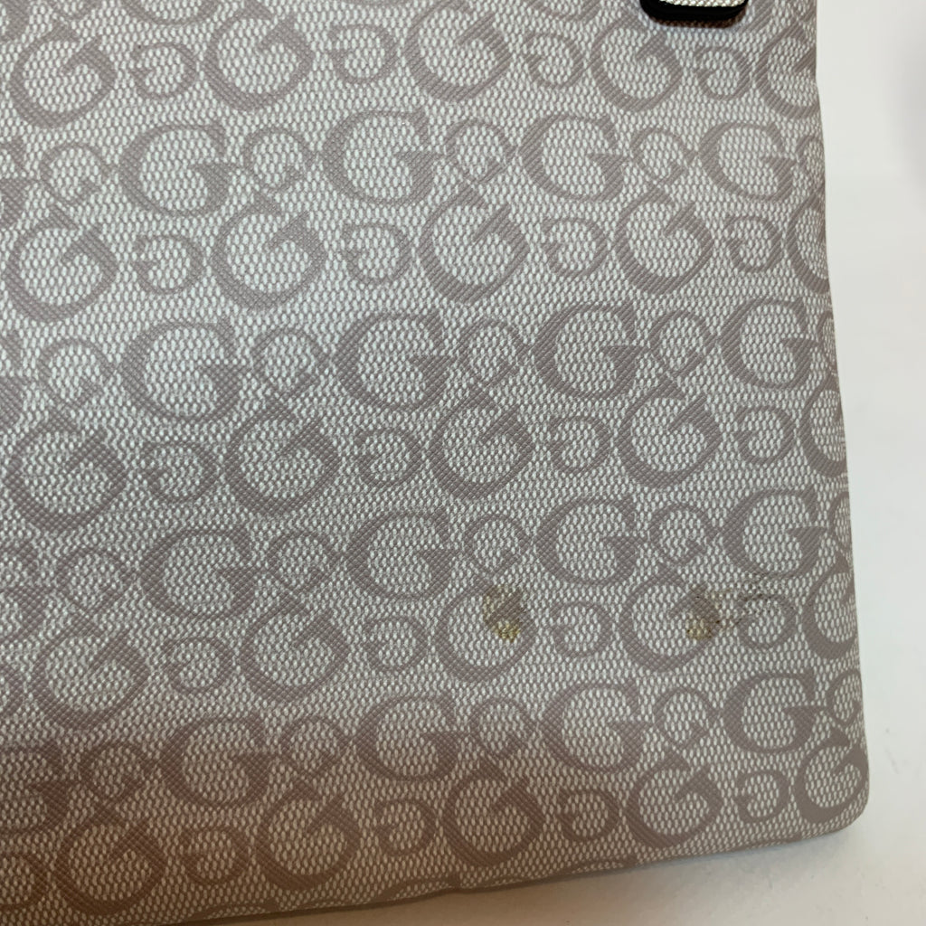 Guess Cream Monogram Convertible Cross Body Bag | Pre Loved |