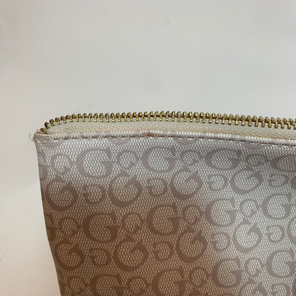 Guess Cream Monogram Convertible Cross Body Bag | Pre Loved |