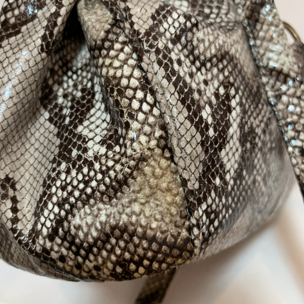 Guess Snakeskin Drawstring Shoulder Bag | Pre Loved |