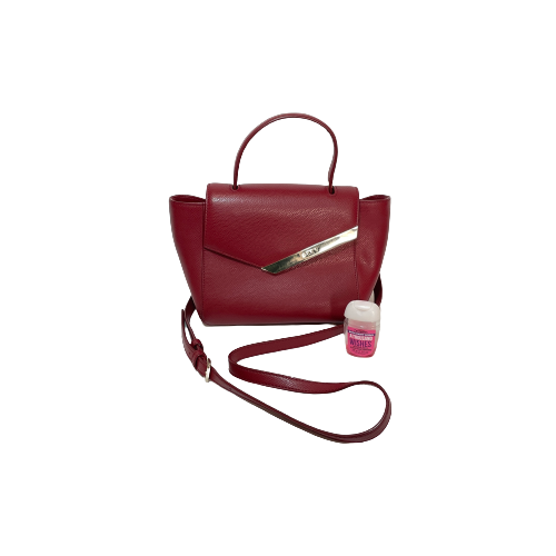 DKNY Red Pebbled Leather Small Satchel | Pre Loved |
