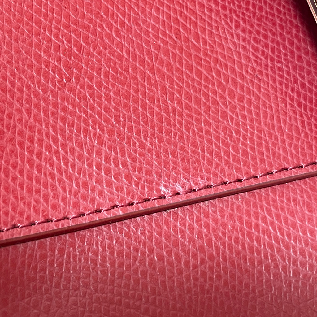 DKNY Red Pebbled Leather Small Satchel | Pre Loved |