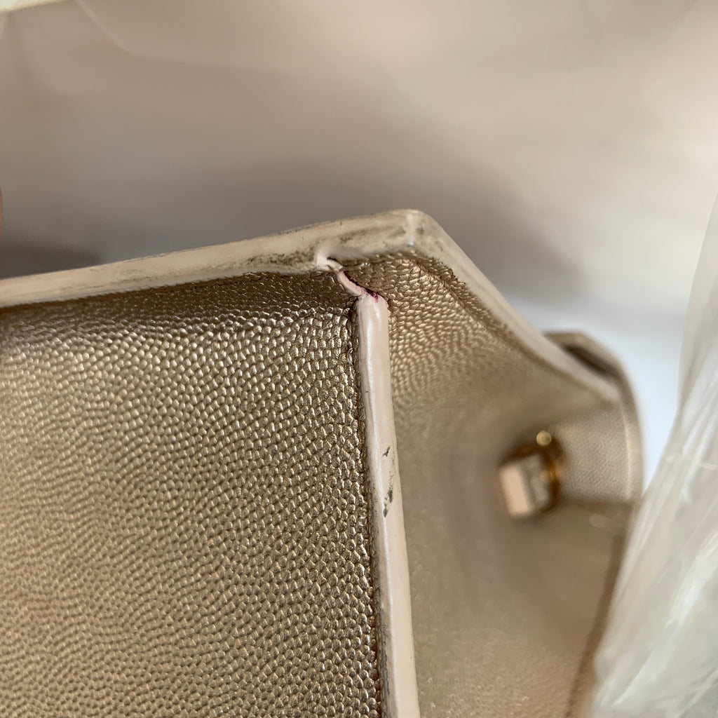 Charles & Keith Gold Shoulder Bag | Pre Loved |
