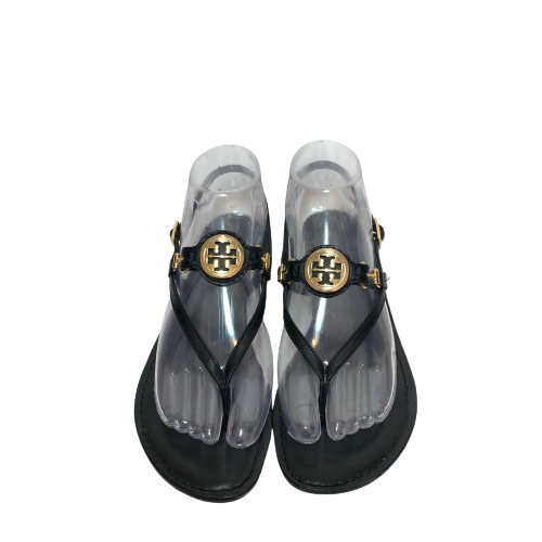 Tory Burch Black Leather 'Ali' Sandals | Pre Loved |