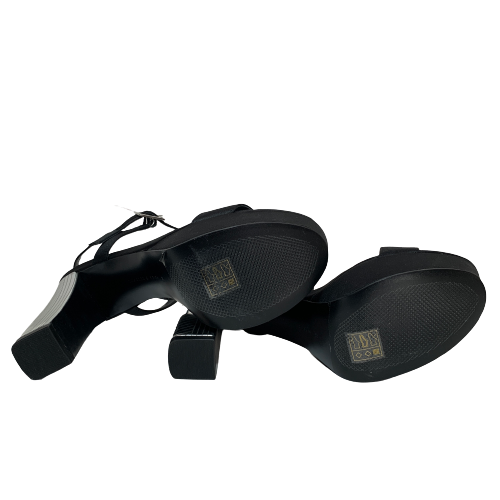 Charles & Keith Black & Silver Platform Heels | Gently Used |