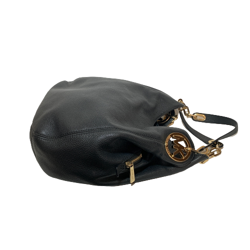 Michael Kors Black Pebbled Leather Hobo Shoulder Bag | Pre Loved |