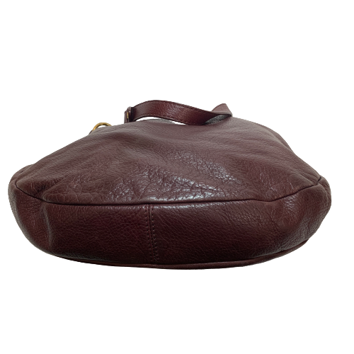 Marc Jacobs Burgundy Leather Hobo Shoulder Bag | Pre Loved |
