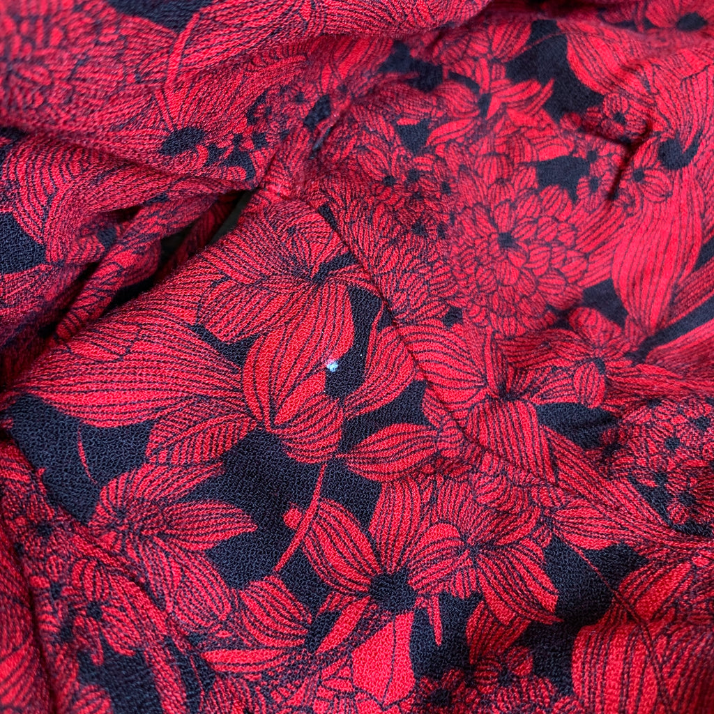 ZARA Black & Red Printed Frill Dress | Gently Used |