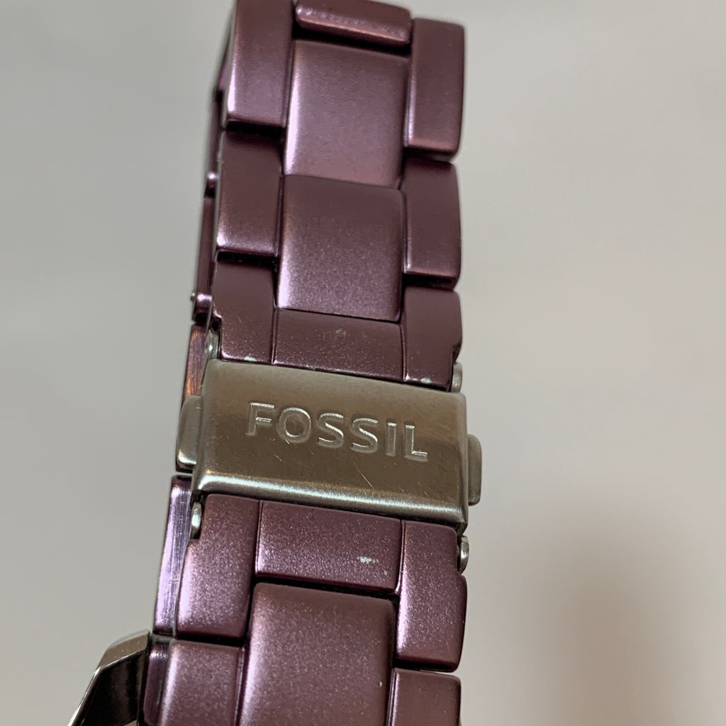 Fossil Purple Stainless Steel Watch | Pre Loved |