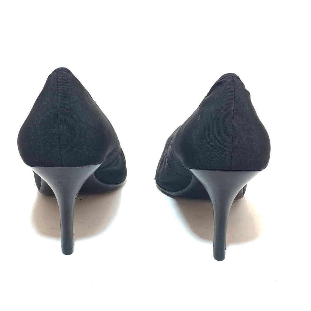 Calvin Klein Black Canvas Pointed Pumps | Pre Loved |