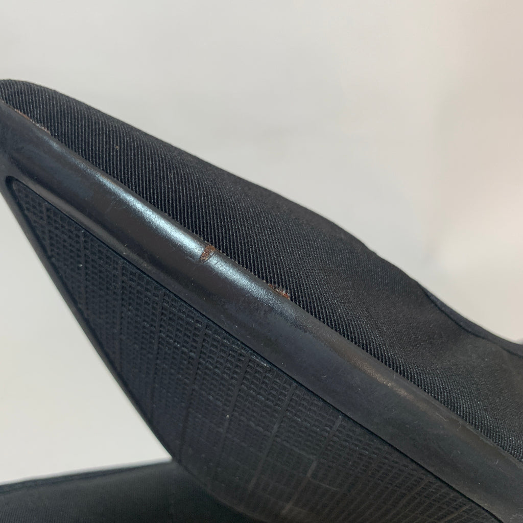 Calvin Klein Black Canvas Pointed Pumps | Pre Loved |