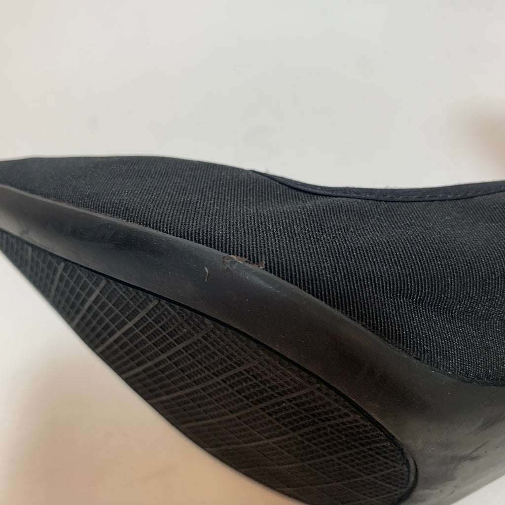 Calvin Klein Black Canvas Pointed Pumps | Pre Loved |