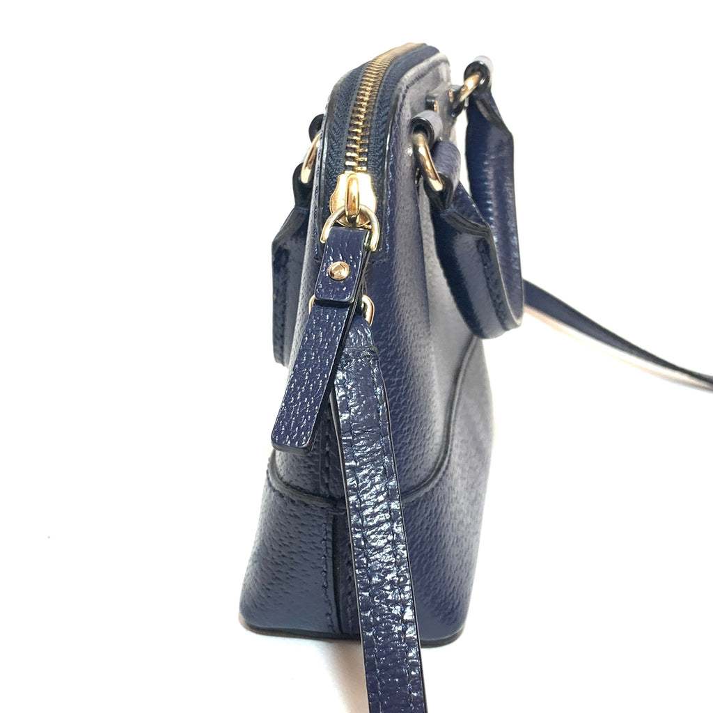 Kate Spade Navy Pebbled Leather Mini Satchel | Gently Used |