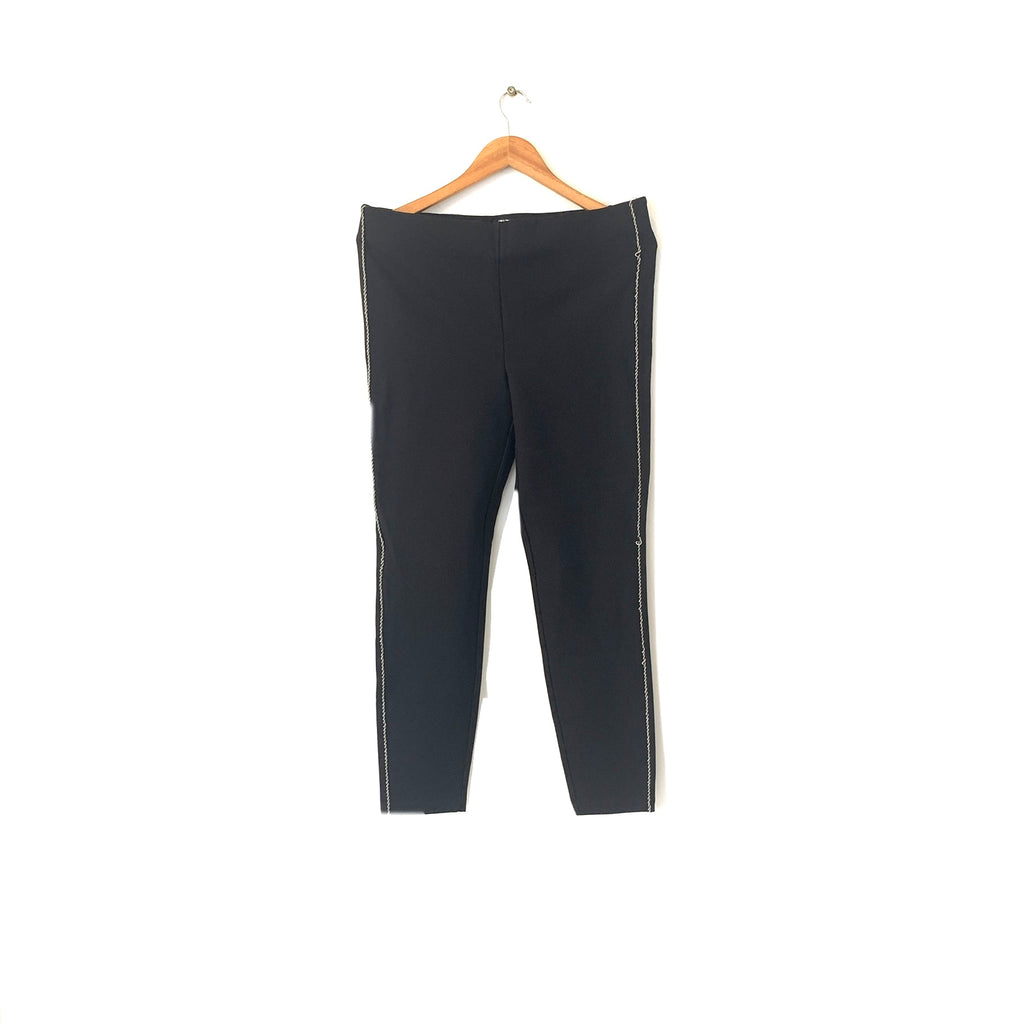 ZARA Black Hi-RISE Sequins Pants | Brand New |