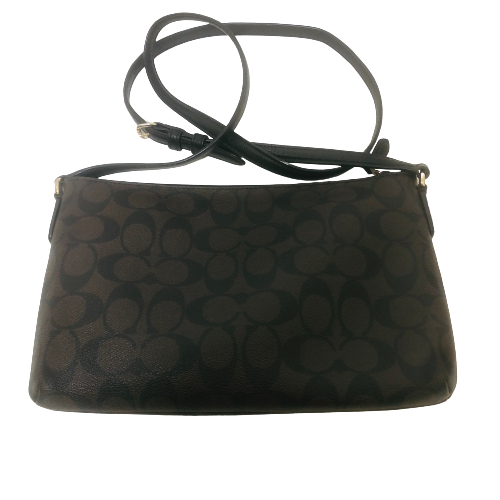 Coach Brown Signature Monogram Crossbody Bag | Gently Used |