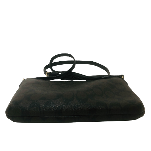 Coach Brown Signature Monogram Crossbody Bag | Gently Used |