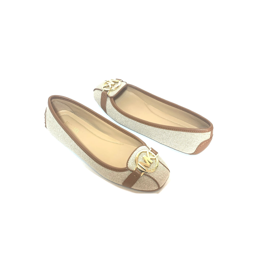 Michael Kors Fulton Moccasin Cream Jute Loafers | Like New |