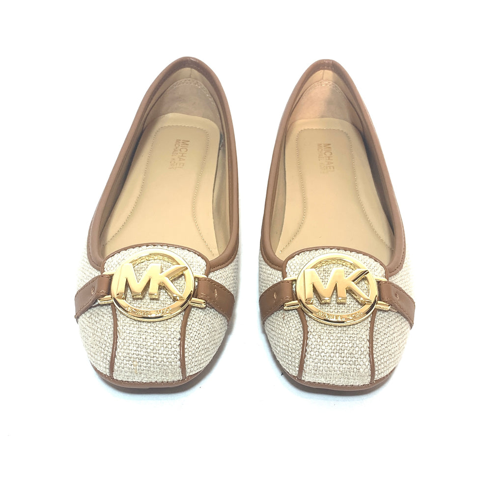 Michael Kors Fulton Moccasin Cream Jute Loafers | Like New |