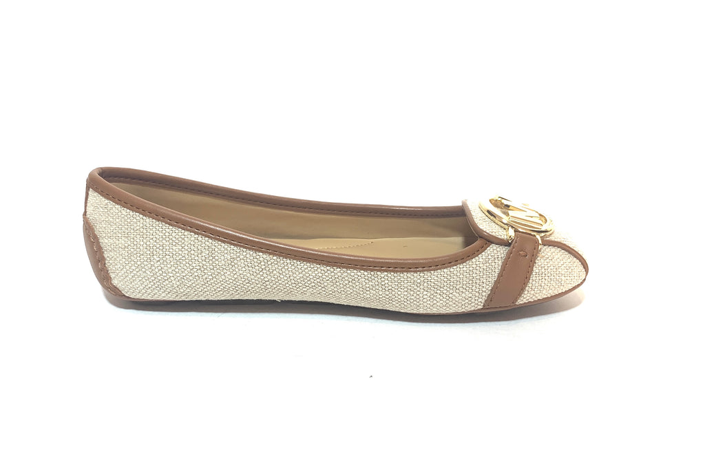 Michael Kors Fulton Moccasin Cream Jute Loafers | Like New |